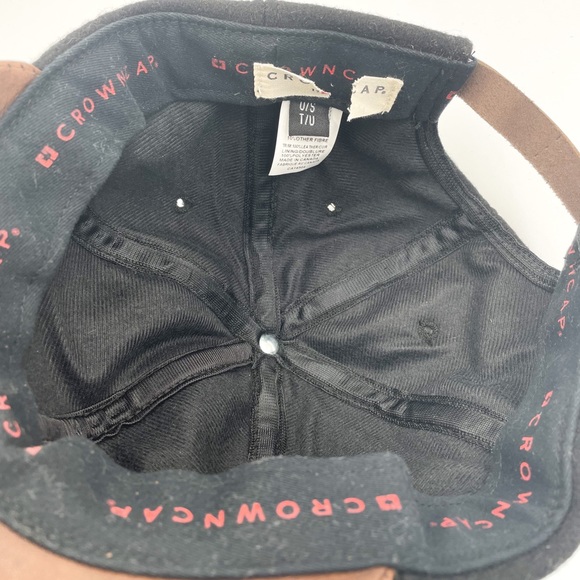 Crowncap Adjustable Ballcap with Leather Visor - Picture 8 of 8